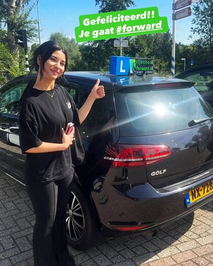 Geslaagde leerling in één keer geslaagd bij het CBR